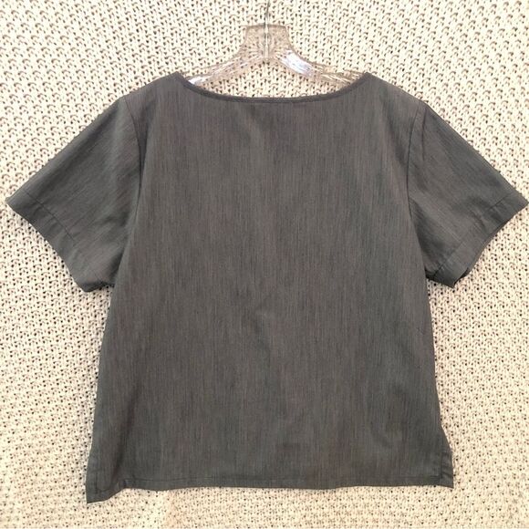 FABLED Boat Neck One-Pocket Scrub Top grey  XL #809 - Picture 3 of 8
